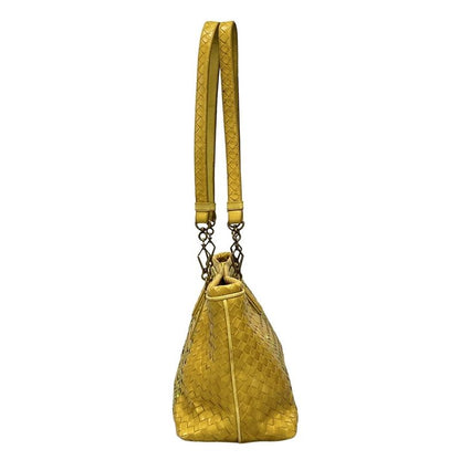 Bottega Veneta Intrecciato 188853 Yellow X Light Green Leather