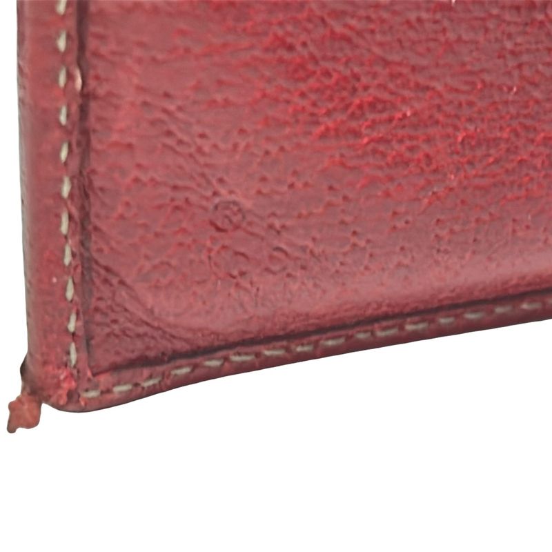 Gucci W Hook Wallet In GG Pattern Navy And Gray Beige And Red Leather