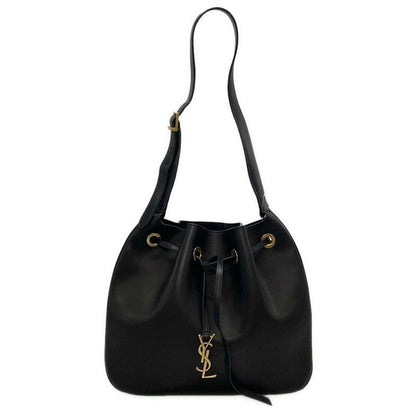 Saint Laurent Paris Shoulder Bag Hobo 697918 Black Leather