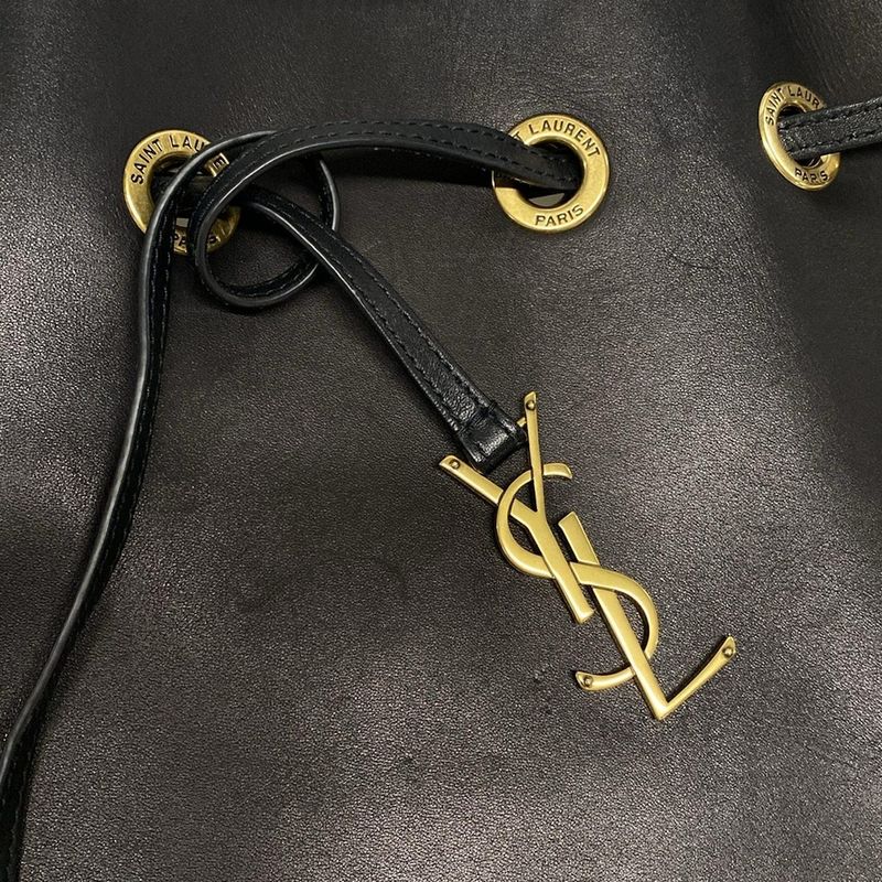 Saint Laurent Paris Shoulder Bag Hobo 697918 Black Leather