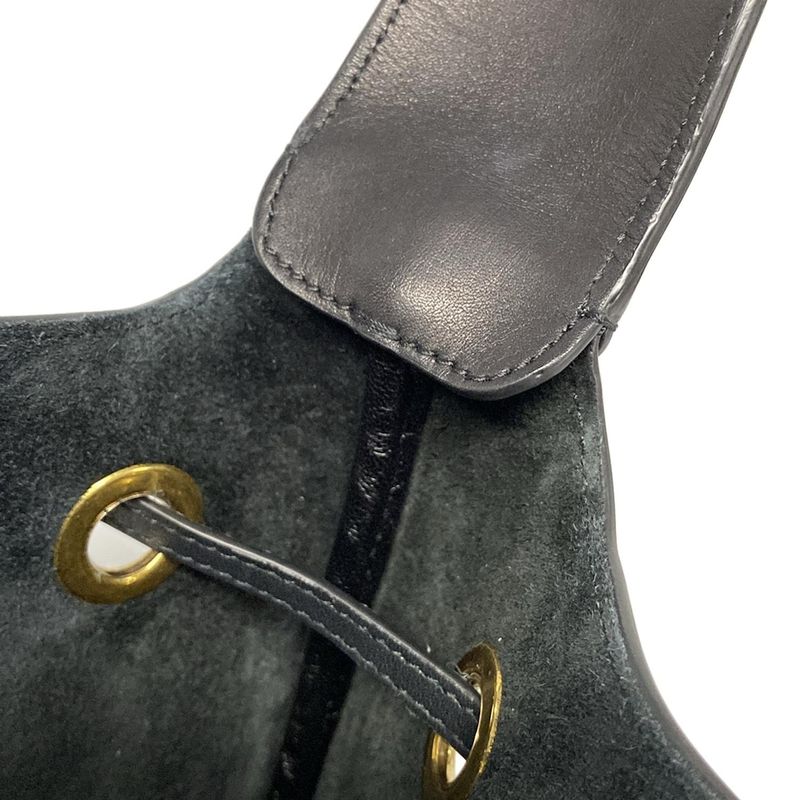 Saint Laurent Paris Shoulder Bag Hobo 697918 Black Leather