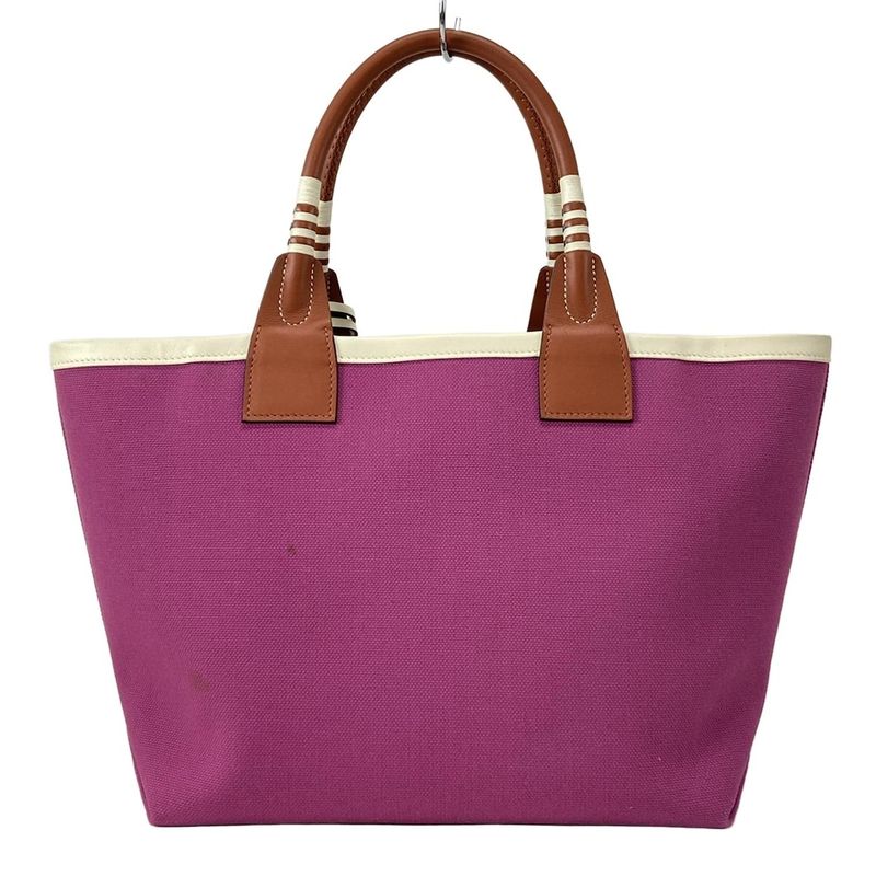 Hermes Steeple 25 Purple Brown And White Tote Bag