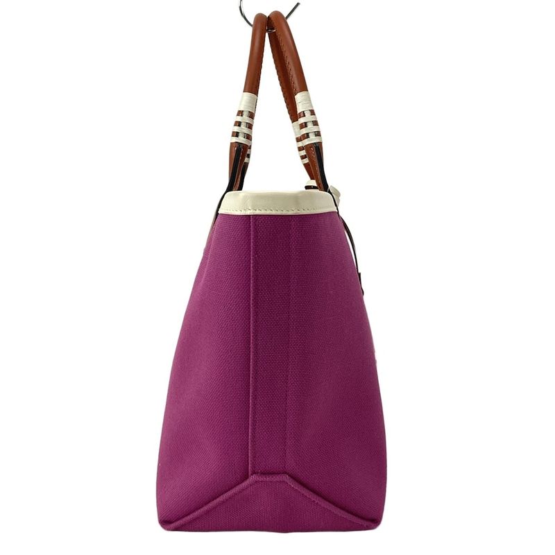 Hermes Steeple 25 Purple Brown And White Tote Bag