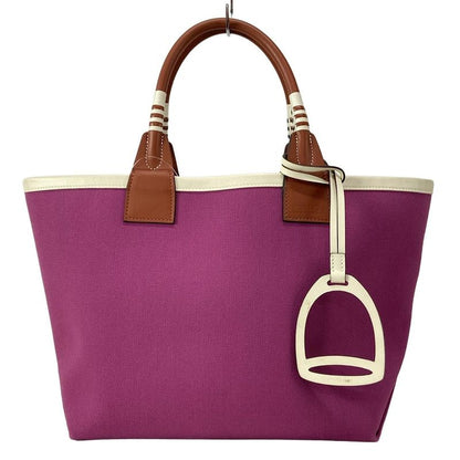 Hermes Steeple 25 Purple Brown And White Tote Bag