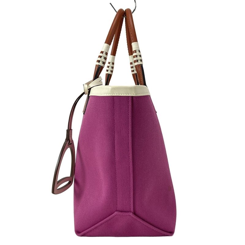 Hermes Steeple 25 Purple Brown And White Tote Bag