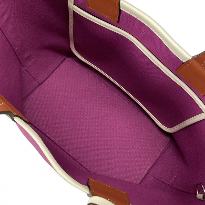 Hermes Steeple 25 Purple Brown And White Tote Bag