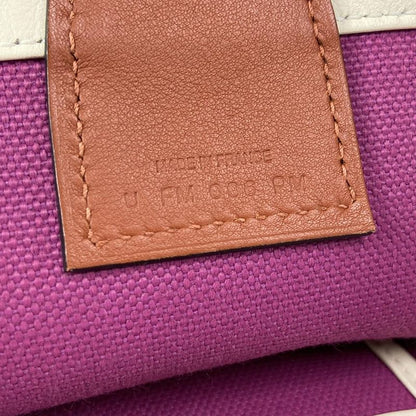 Hermes Steeple 25 Purple Brown And White Tote Bag