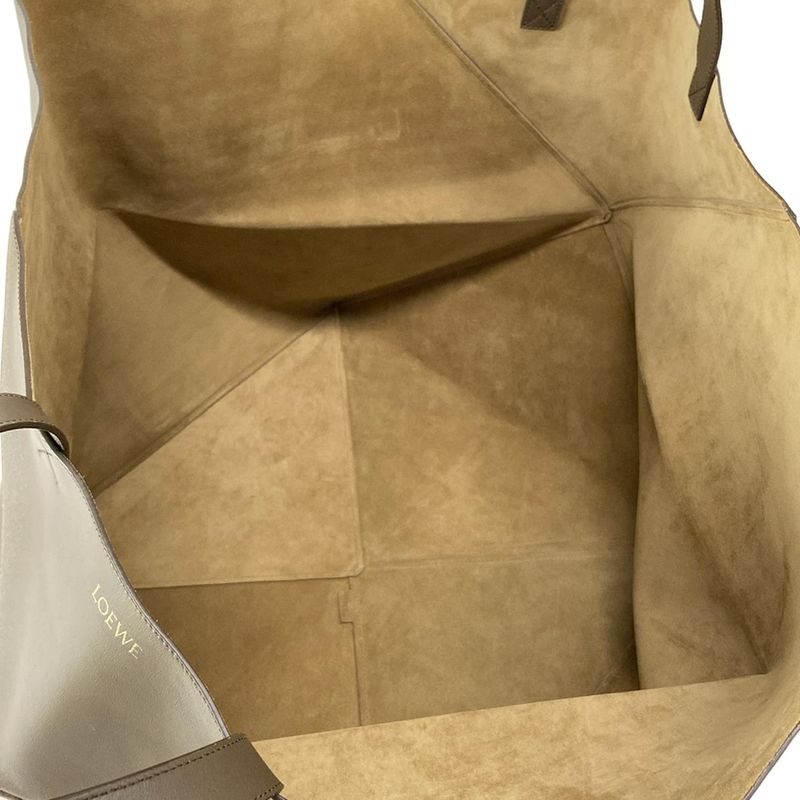 Loewe Puzzle Fold Tote XXL Dark Brown Leather