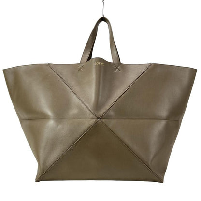 Loewe Puzzle Fold Tote XXL Dark Brown Leather
