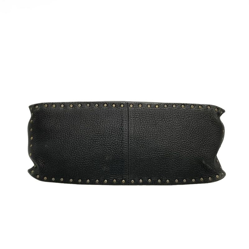 Celine Tote Boogie Bag Black Studded Leather