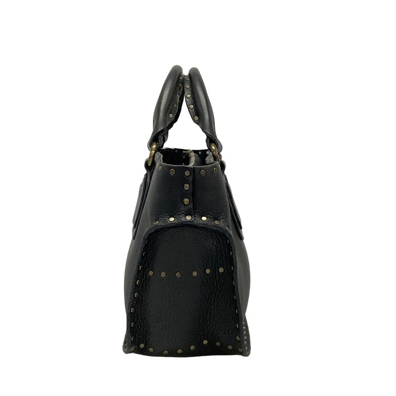 Celine Tote Boogie Bag Black Studded Leather