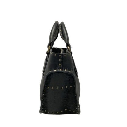 Celine Tote Boogie Bag Black Studded Leather
