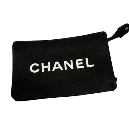 Chanel Tote Bag - Black And White Coco Mark / Chain Shoulder / Gold Hardware