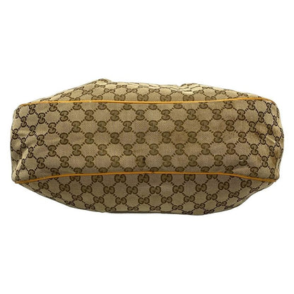 Gucci Shoulder Bag Sookie/gg Pattern 362726 Dark Brown Beige And Orange Leather