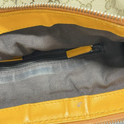 Gucci Shoulder Bag Sookie/gg Pattern 362726 Dark Brown Beige And Orange Leather