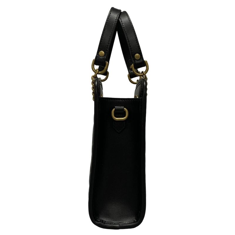 Gucci Handbag GG Marmont 696123 Black Chain Handle/mini Bag/quilted Leather