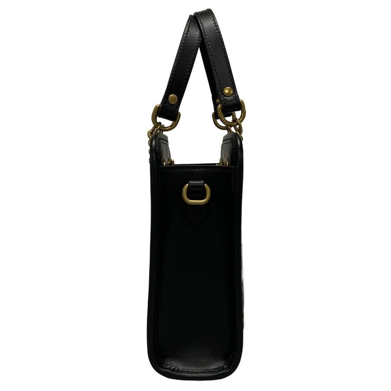Gucci Handbag GG Marmont 696123 Black Chain Handle/mini Bag/quilted Leather