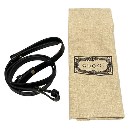 Gucci Handbag GG Marmont 696123 Black Chain Handle/mini Bag/quilted Leather