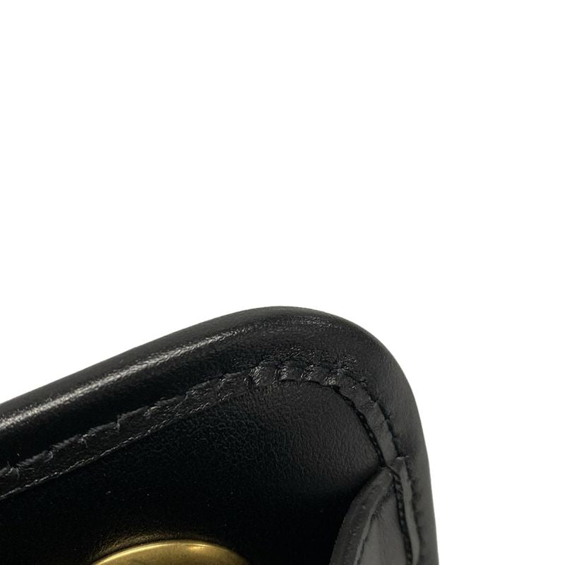 Gucci Handbag GG Marmont 696123 Black Chain Handle/mini Bag/quilted Leather