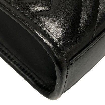 Gucci Handbag GG Marmont 696123 Black Chain Handle/mini Bag/quilted Leather