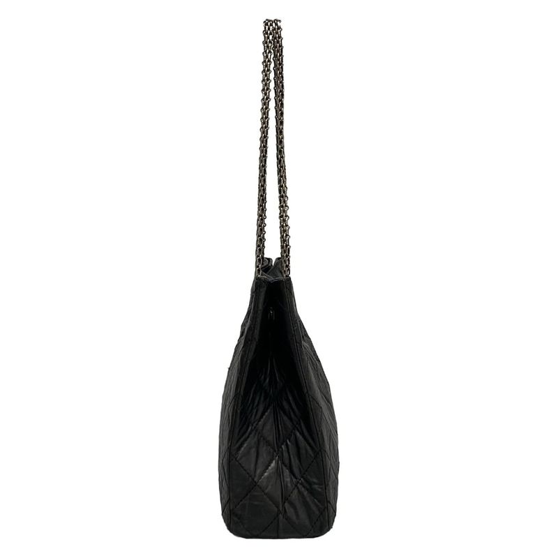 Chanel Tote Bag 255matelasse Black Mademoiselle Chain/vintage Silver Hardware