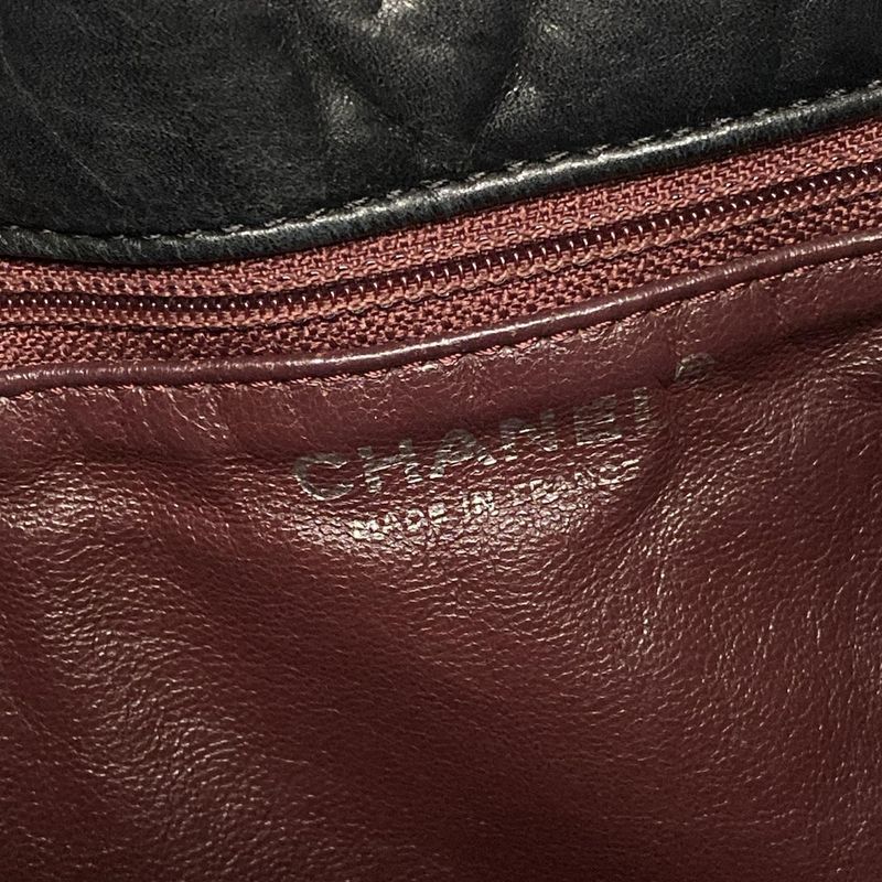 Chanel Tote Bag 255matelasse Black Mademoiselle Chain/vintage Silver Hardware