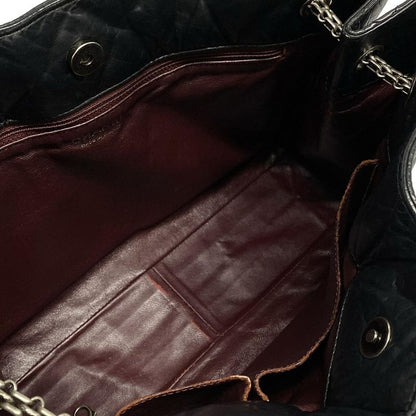 Chanel Tote Bag 255matelasse Black Mademoiselle Chain/vintage Silver Hardware