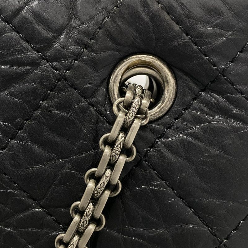 Chanel Tote Bag 255matelasse Black Mademoiselle Chain/vintage Silver Hardware