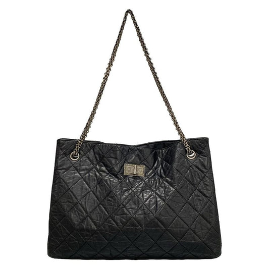 Chanel Tote Bag 255matelasse Black Mademoiselle Chain/vintage Silver Hardware