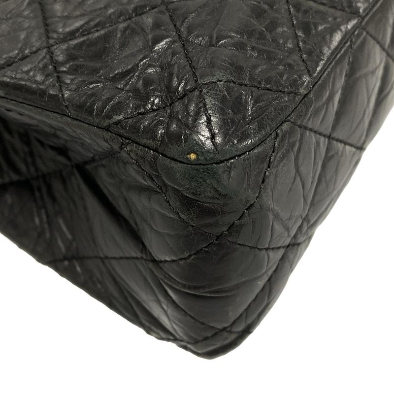 Chanel Tote Bag 255matelasse Black Mademoiselle Chain/vintage Silver Hardware