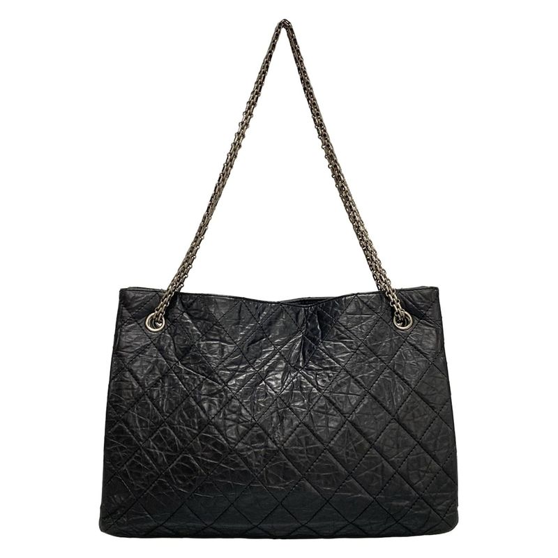 Chanel Tote Bag 255matelasse Black Mademoiselle Chain/vintage Silver Hardware