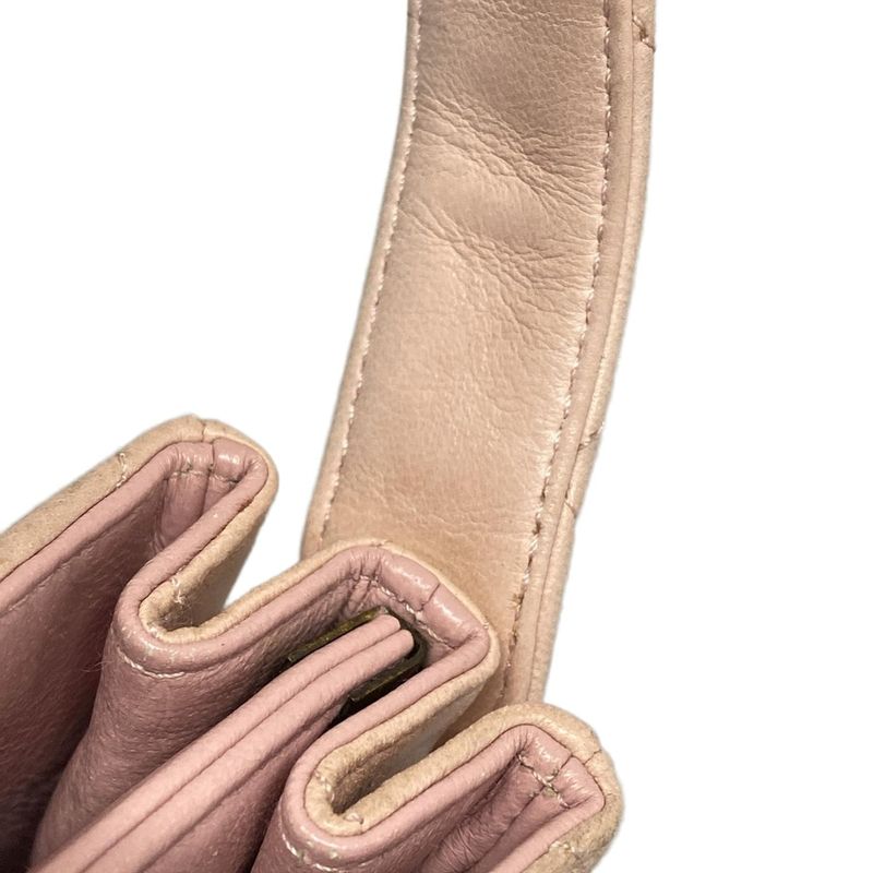 Chanel Handbag Matelasse / Trapezoid Bag Light Pink Gold Hardware / Mini