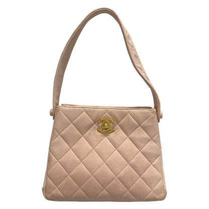 Chanel Handbag Matelasse / Trapezoid Bag Light Pink Gold Hardware / Mini