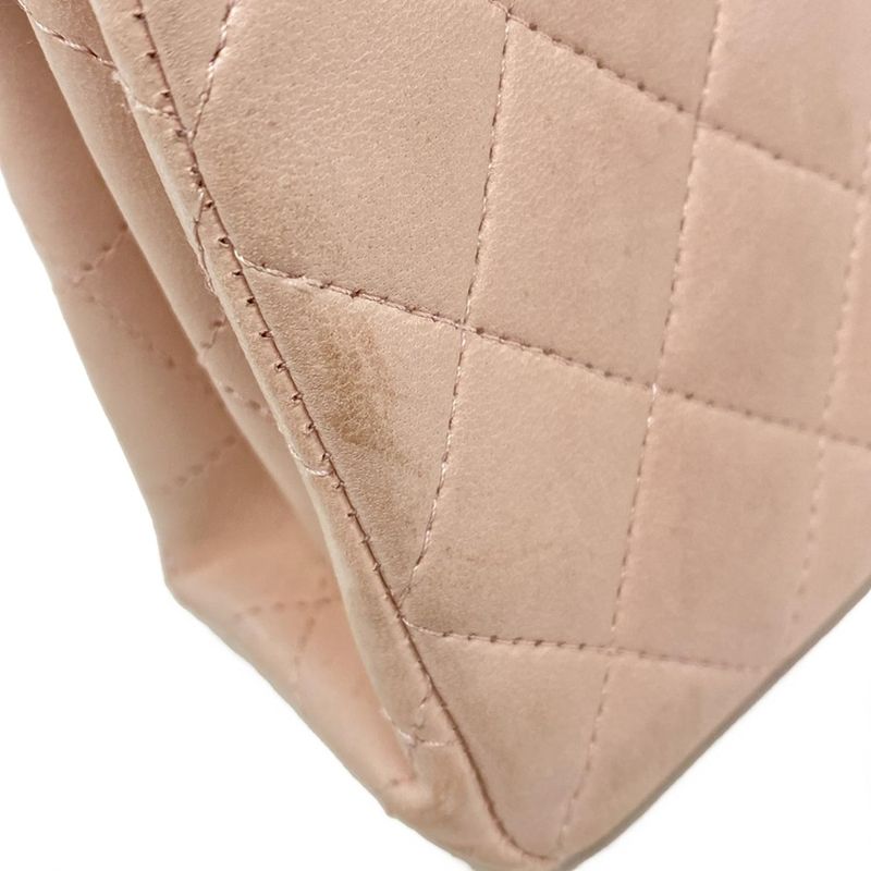 Chanel Handbag Matelasse / Trapezoid Bag Light Pink Gold Hardware / Mini