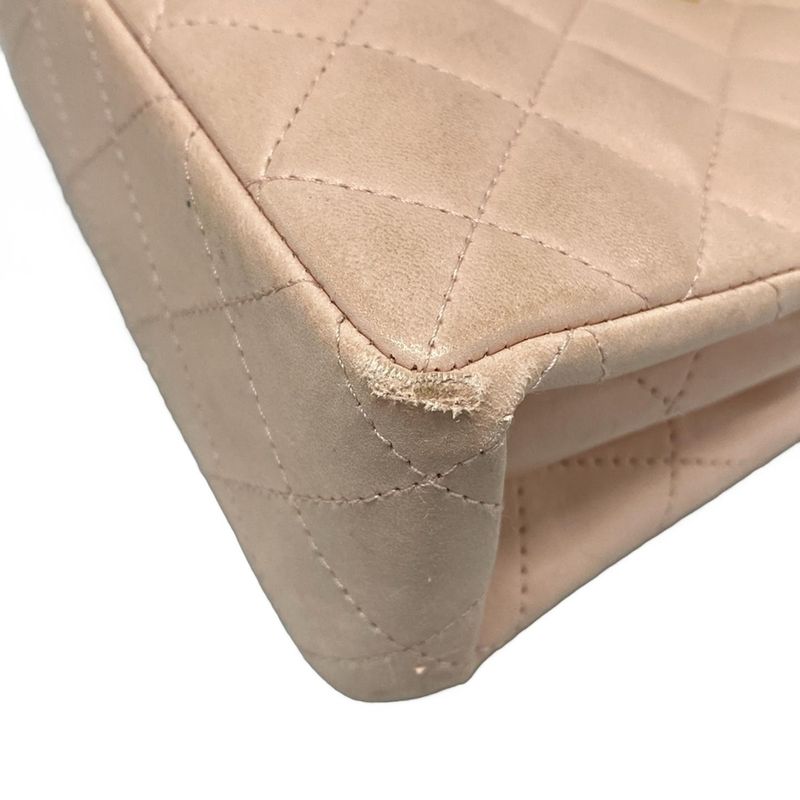 Chanel Handbag Matelasse / Trapezoid Bag Light Pink Gold Hardware / Mini