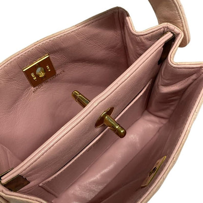 Chanel Handbag Matelasse / Trapezoid Bag Light Pink Gold Hardware / Mini