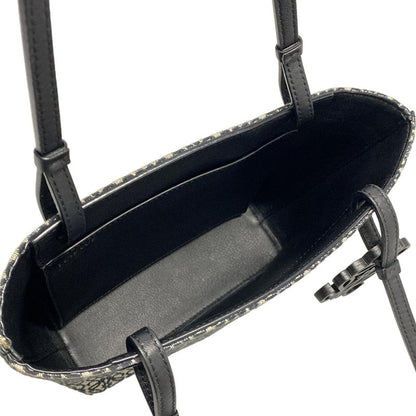 Loewe Tote Bag Anagram Pattern Navy And Ivory Leather