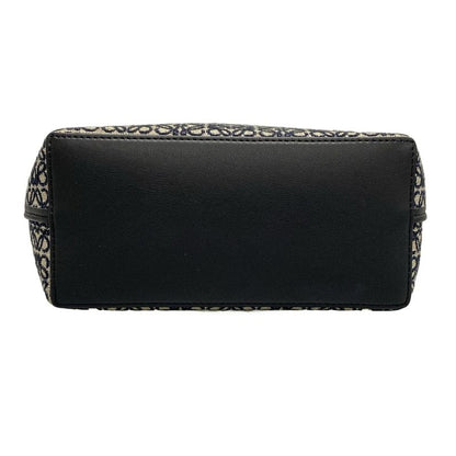 Loewe Tote Bag Anagram Pattern Navy And Ivory Leather