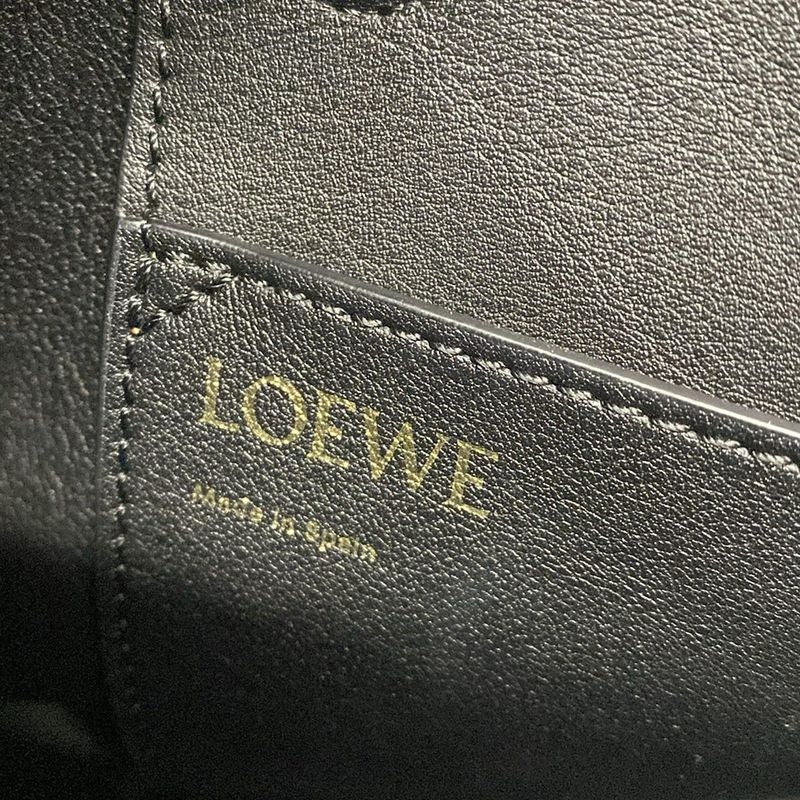 Loewe Tote Bag Anagram Pattern Navy And Ivory Leather