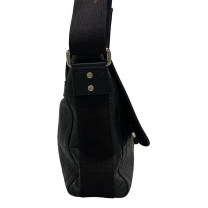 Gucci Shoulder Bag Stripe Line 246067 Black Leather