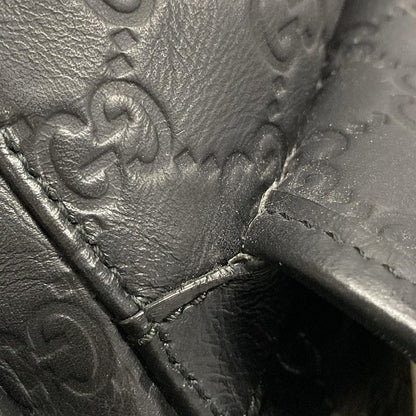 Gucci Shoulder Bag Stripe Line 246067 Black Leather