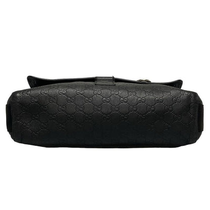 Gucci Shoulder Bag Stripe Line 246067 Black Leather