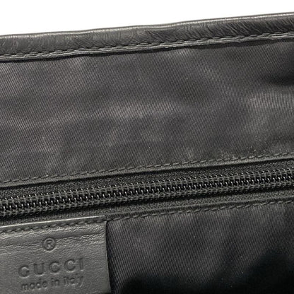 Gucci Shoulder Bag Stripe Line 246067 Black Leather