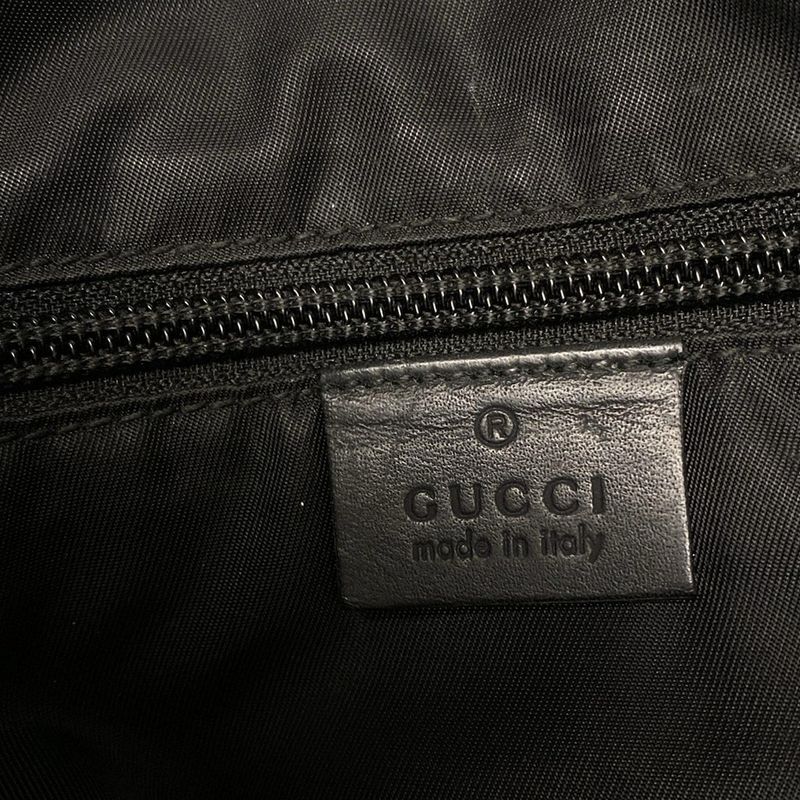 Gucci Shoulder Bag Stripe Line 246067 Black Leather