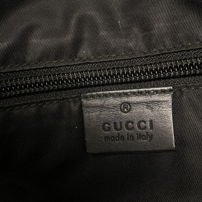 Gucci Shoulder Bag Stripe Line 246067 Black Leather