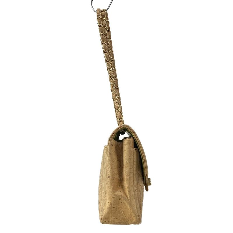 Chanel Shoulder Bag 255/v-stitching (chevron) Beige Chain Shoulder/matt Togo