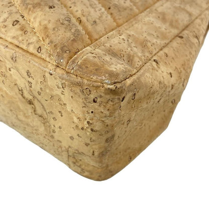 Chanel Shoulder Bag 255/v-stitching (chevron) Beige Chain Shoulder/matt Togo