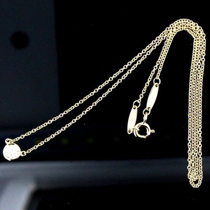 Tiffany & Co By-the-yard Diamond 026ct E-vvs1-3ex Necklace 18K Pink Gold