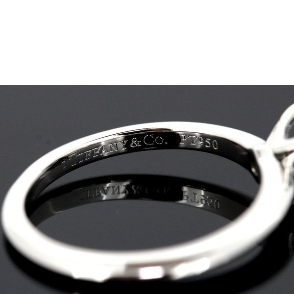 Tiffany & Co Square Princess 053ct F-vs1-3ex Diamond Ring Pt950