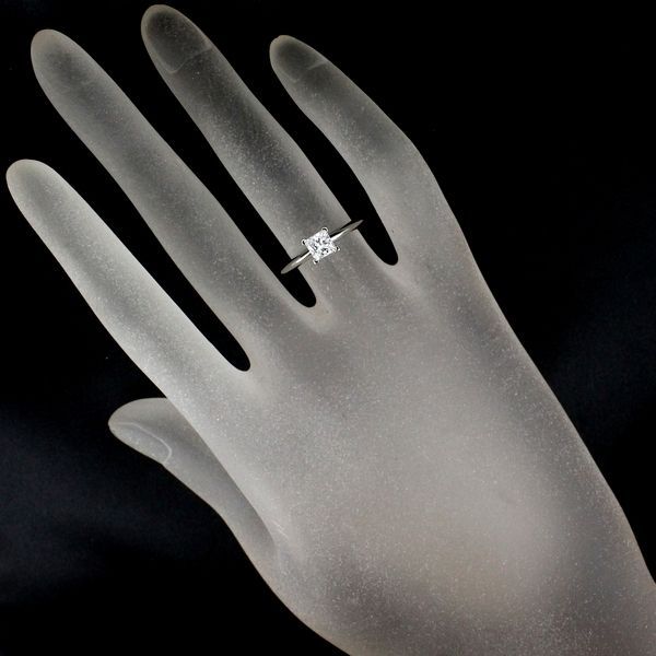 Tiffany & Co Square Princess 053ct F-vs1-3ex Diamond Ring Pt950